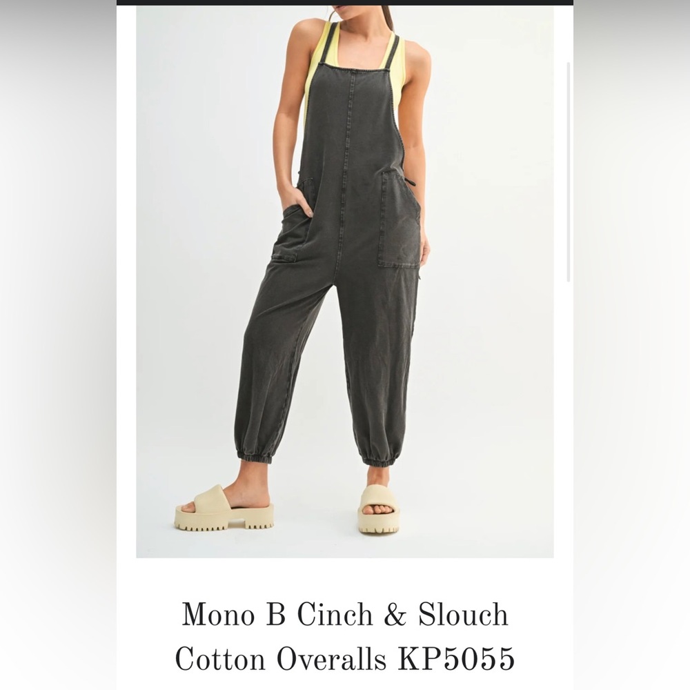 Mono B Cinch & Slouch Cotton Overalls